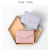 STAR TOWN / Star Town Đơn giản Thẻ ngắn Vỏ da Phong bì Ví Coin Túi đa chức năng túi cầm tay nam Chủ thẻ