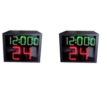 Three-sided display LED basketball game 24-second timer with 12-minute four-sided basketball game 24-second timer