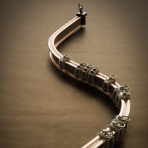 McCamey curtain track Silent slide Aluminum alloy curved rail pulley Single rail pole Double rail curved bay window guide rail