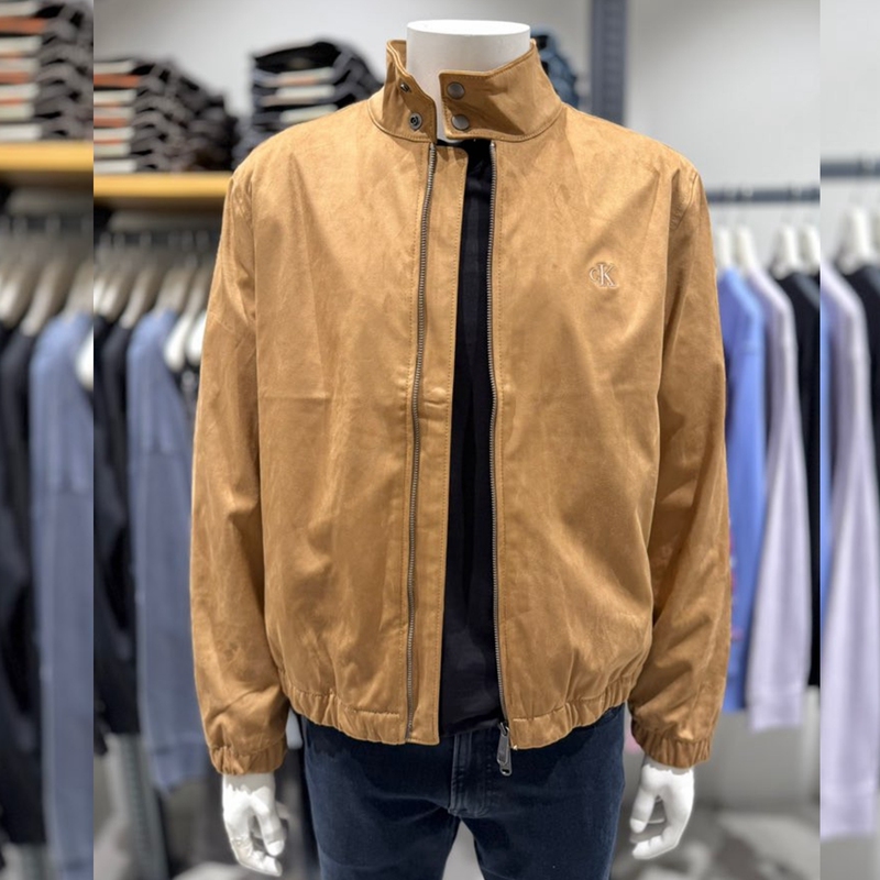 Ckjeans Korean Purchasing Agent 26 Autumn Men's Casual Imitation Suede American Fashion Stand-Up Collar Jacket 4Rj407G