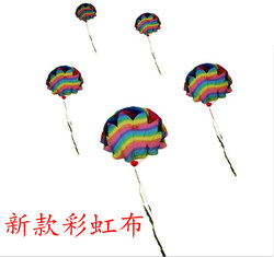 儿童 户外运动亲子娱乐玩具卡通单色手扔伞 手抛降落伞幼儿园游戏