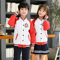 Primary and middle school students school uniforms sports clothes baseball clothes class clothes kindergarten garden uniforms spring autumn and winter womens children suit Korean version
