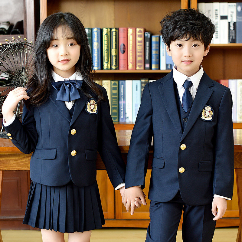 Suit Class Clothes Elementary School Students School Uniforms Spring Autumn Winter Yinglun College Wind Men And Women's Suits Jacket Kindergarten Garden Clothing