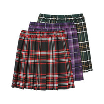 2022 new girls half body dress Spring autumn season Inn College windy summer clothing Primary school uniforms Plaid pleats