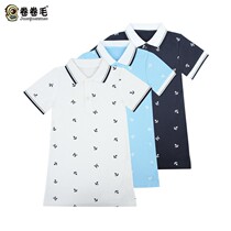 Childrens dress short sleeve girls summer school uniform skirt British college style short sleeve print girl dress