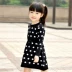 Quần áo nữ mùa xuân và mùa thu chấm bi đan váy trẻ em cotton dài tay 2018 áo len mới cho bé gái váy múa cho bé Váy