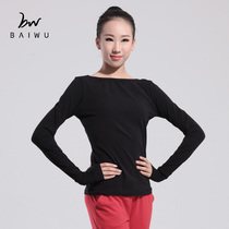 Baiwu Dance Garden Fashion New Yoga Dance Clothes Top Autumn and Winter Exercise Fitness Dance Clothing Long Sleeve Top