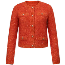 DEEP BREATH Take a deep breath my brother is really good. Onion gauze metal buckle small fragrant cardigan jacket for women A400677