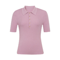 Brother is really good 2024 summer new polo collar sweater commuter short-sleeved simple top for women A301554