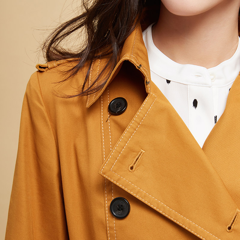 Trench pour femme GIRDEAR   en Coton en Coton - Ref 3228220 Image 4