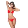 2018 mới châu Âu và Mỹ thời trang gợi cảm màu đỏ và trắng gợi cảm chia tách cup bikini bikini áo tắm bikini áo lót mặc váy hở vai