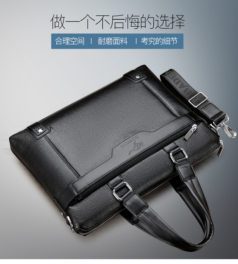 Kangaroo của Nam Giới Túi Tote Túi Người Đàn Ông của Chữ Thập Da Túi Da Vali Nam Người Đàn Ông Kinh Doanh của Túi Vai Túi Messenger túi xách pedro
