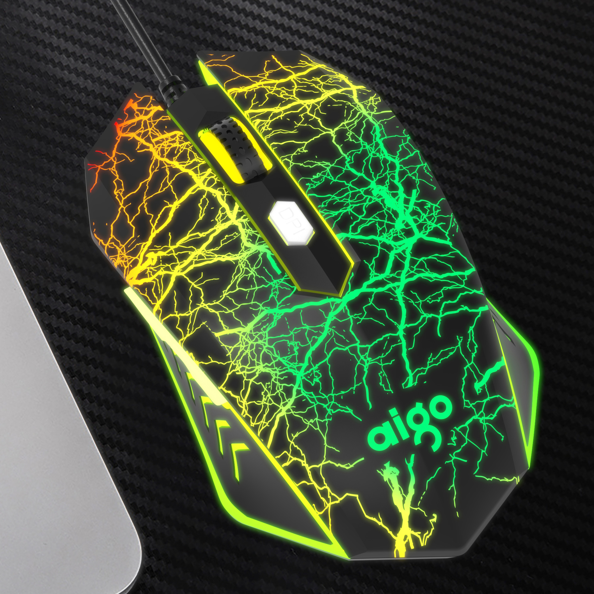 Patriot Q809 wired mouse light-emitting game eating chicken lol CF desktop notebook office general