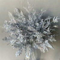 Свадебный зал горячий [Серебряный сериал] Расположение цветочного расположения пластик с травянистыми листьями декоративный потолок висящий туманная трава тумана