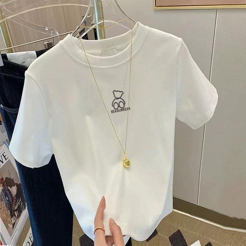 Pima Cotton, Sea Island Cotton, Egyptian Cotton T-Shirt, Seahorse Cotton T-Shirt, Pure Cotton Short-Sleeve T-Shirt, Unisex Summer Ins Trendy Brand American Style