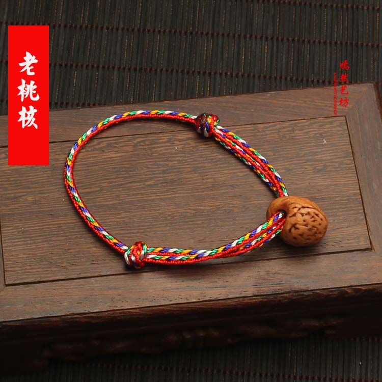 Lễ hội thuyền rồng đầy màu sắc vòng tay đồng chuông vòng chân ác linh hồn cơ thể đào màu xanh đỏ tay dây điều chỉnh gói đôi nam nữ - Vòng chân lắc chân vàng