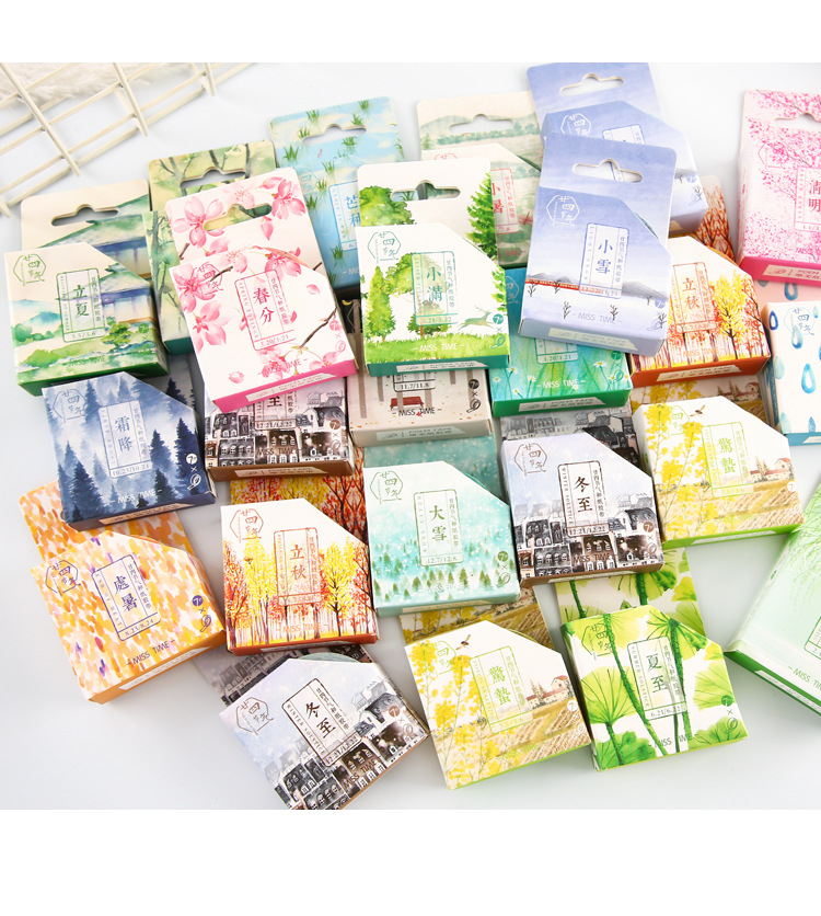 Welfare Creativity Ins Fresh and Paper Adhesive Tapes Retro Art Hand Ledger Decoration Matching With No Timing Update