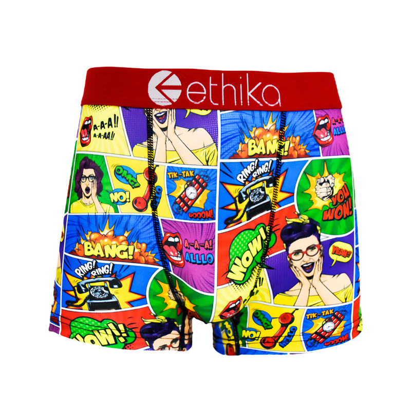 Ethika Graffiti Print Quick-Dry American Style Trendy Men's Elastic Fashion Briefs Trendy Outfit Underwear Ins