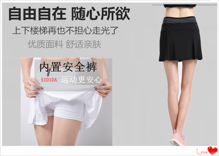 Hàng ngày đặc biệt mới thể thao quần phụ nữ xếp li váy của phụ nữ nửa chiều dài quần vợt váy cầu lông váy quần short mỏng sinh viên bộ thể thao nữ mùa đông