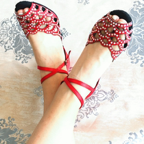 Latin shoes womens soft-soled dance salsa rumba cha cha samba square dance dance shoes satin professional