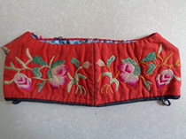 Pure hand embroidered seedlings embroidery pieces old embroidery ethnic embroidery pine peach embroidery * flower embroidery piece 40