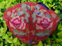 Pure hand embroidered Miao embroidery old embroidery ethnic embroidery pine peach * HM series old embroidery hat 357 Special