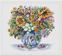 Cross-stitch source file Sunflower vase 2 Not approved