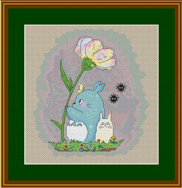 Cross embroidery source file Dragon cat series 1 Flower Dragon Cat No batch