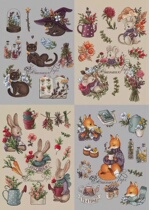 Cross stitch drawings PDF redraw XSD SAGA gardener small animals