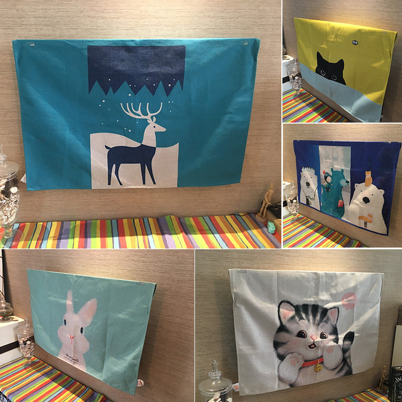 Liquid crystal TV cover wall-mounted desktop cartoon 3255 inch cover towel curved TV cover dust cover cover cloth