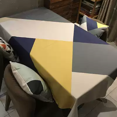 Nordic modern minimalist geometric table fabric rectangular tea table cloth living room table cloth tablecloth round tablecloth thickened
