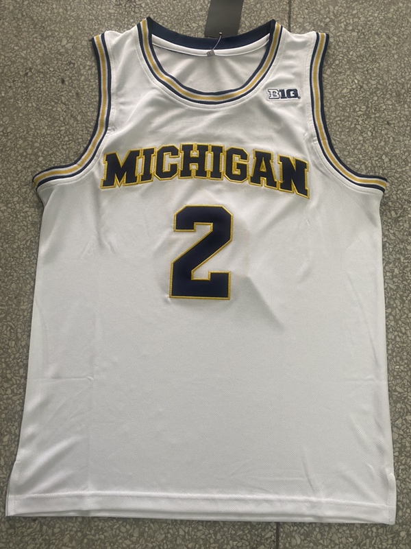 No. 2 Poole University of Michigan Retro Embroidered Basketball Jersey Sports Vest Men's Casual Trendy Jersey