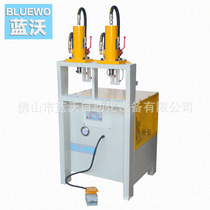 Explosive Lanwo BLUEWO double station stainless steel hydraulic anti-theft net punch guardrail punching machine with mold