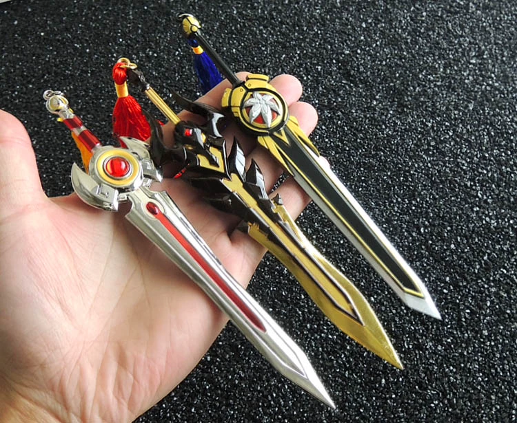 Truyền thuyết về lưỡi kiếm Mulan Crystal Hunting Dragon Weapon Knife Model King Game Glory Weapon props Không được mài giũa - Game Nhân vật liên quan