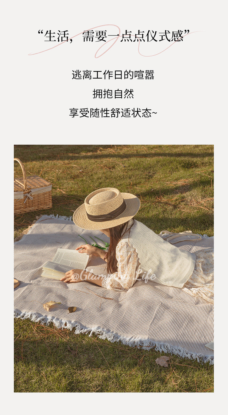 Пикник подушечка влага сгущаться Ins fengchunyou пикник ткани реквизит кемпинг коврики сын на открытом воздухе статьи песчаный пляж подушечка 探乐谷 