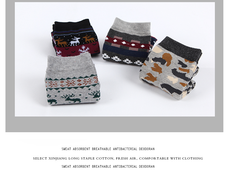 Vớ hươu nam chính hãng trong ống thời trang vớ cotton sọc hoang dã vớ hươu nam mùa đông 7003 tất nam  mùa hè