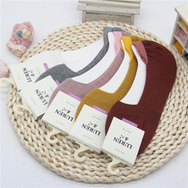 Deer Man Sox Stealth Boat Sox Spring Summer thin section Low Gang of light cotton socks cotton No bone short socks Silicone Socks 3a50