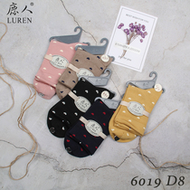 Deer womens socks Mulberry silk Modal mid-tube spring and autumn thin socks Deer socks female 6019