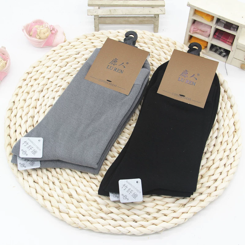 Vớ nhung nam 7015 chính hãng bằng sợi tre màu trắng ở eo cao mềm mại thoải mái cho nam