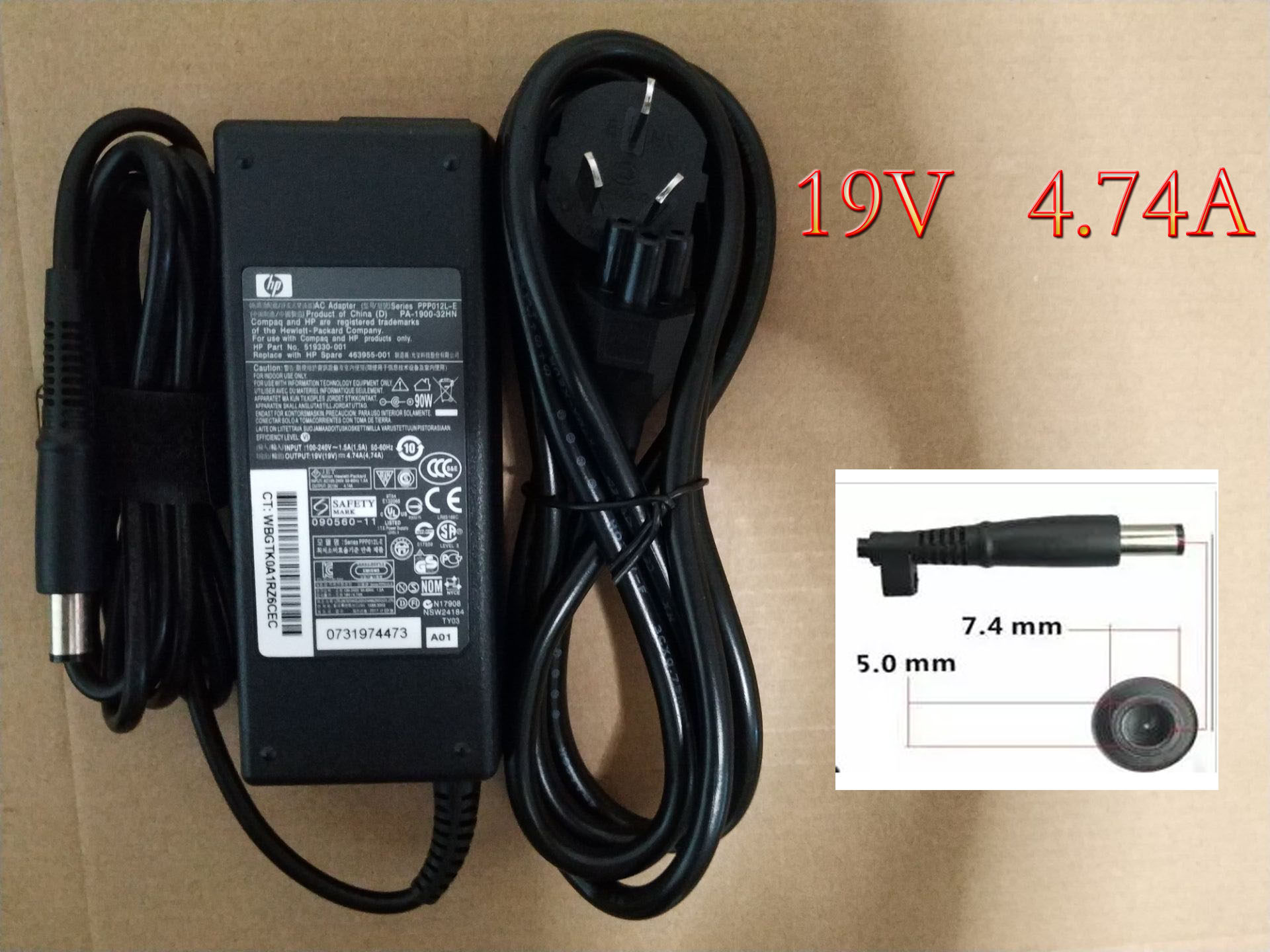 Suitable for HP power adapter 4411S 4416S G4 CQ40 notebook 19v 4 74a charger