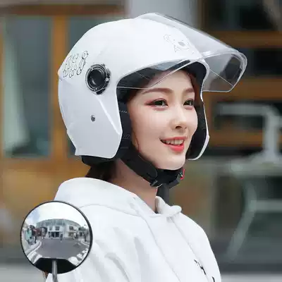 Battery electric car helmet male Lady Winter full helmet Four Seasons universal cute warm semi Helmet helmet