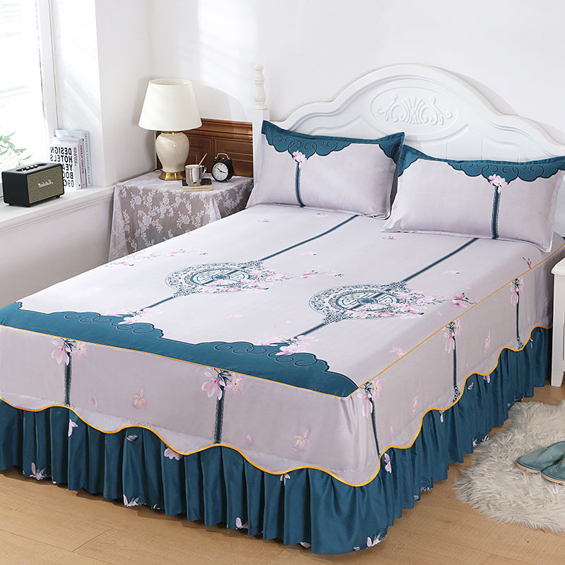 Limited time clearance anti-slip Korean version of the bed skirt bedspread single piece Simmons protective cover sheet does not shrink