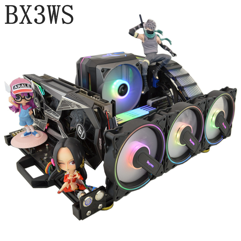 Horizontal all-aluminum computer case fully open cool DIY case water-cooled air-cooled creative assembly desktop case