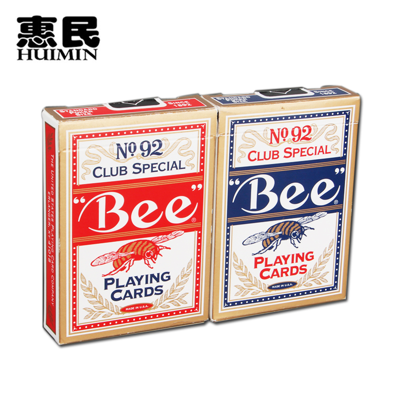 Little bee poker cards Bee poker feel good and durable 092 red and blue back