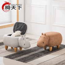 Shoe-changing stool household low stool at the door wearing shoes stool children can sit on sofa Ottoman creative storage stool storage stool