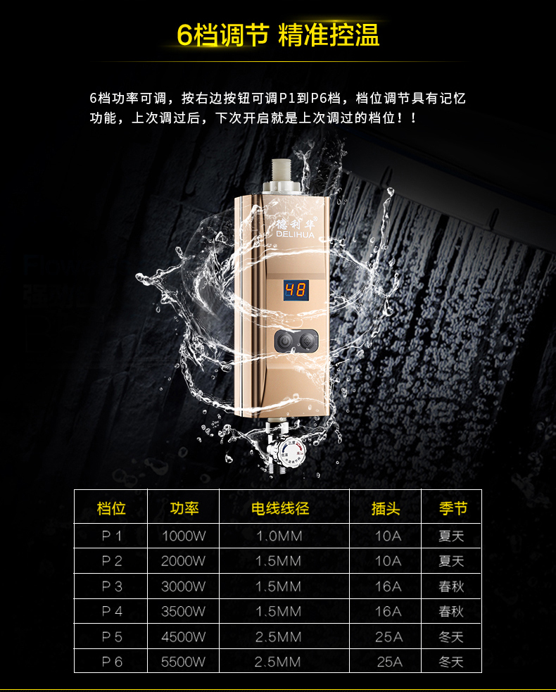 chống giật bình nóng lạnh Delihua điện nước nóng vòi nước nóng vòi hoa sen điện nóng tốc độ nóng nhà nóng nhà bếp nhỏ nhà bếp kho báu máy tắm nóng lạnh panasonic