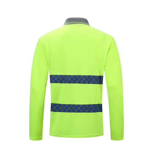 Быстроосущную рефлексивную футболку по безопасности дорожного обеспечения.