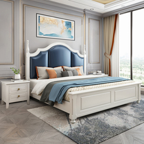 American solid wood bed light luxury modern master bedroom 1 meter 8 oak princess storage queen soft bag wedding bed