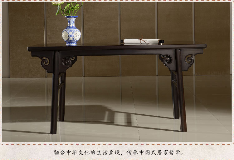 Yimeng Baisheng Mahogany trường hợp sơn mì mì Tân cổ điển ánh sáng màu tím Trường hợp Tân Pingtou Phòng nghiên cứu đầy đủ trường hợp gỗ rắn trường hợp đồ nội thất - Bàn / Bàn bàn xếp gỗ