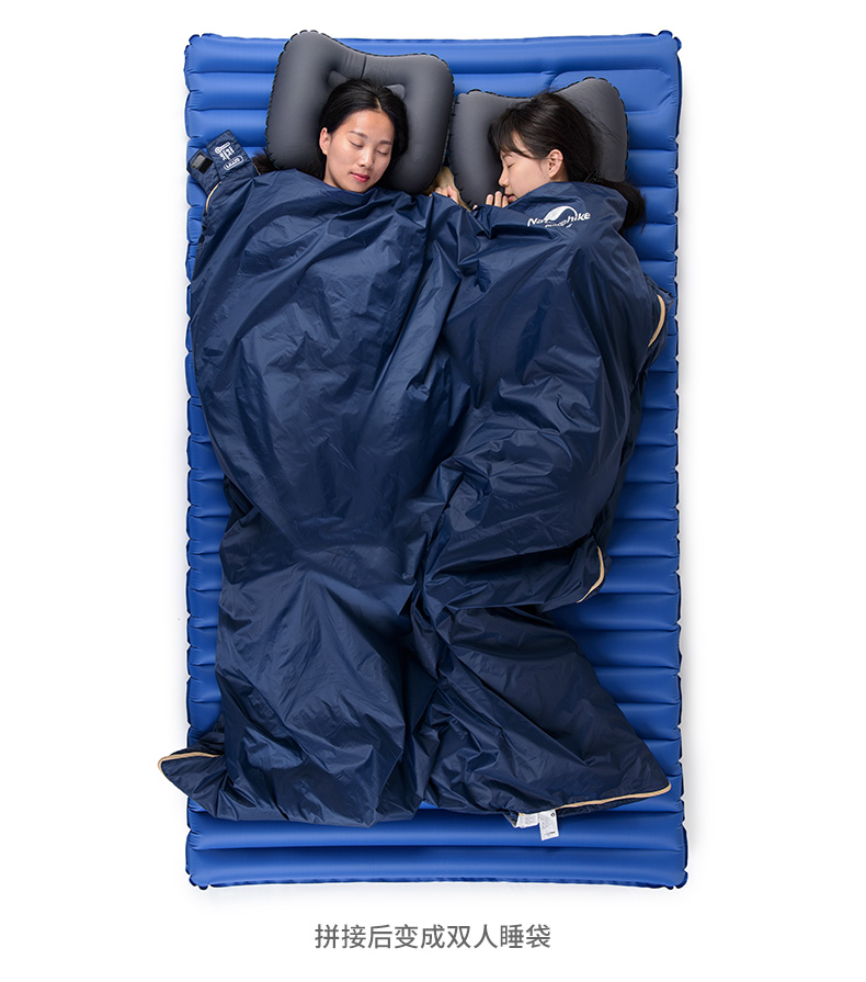 NH san hô nhung mini túi ngủ người lớn ngoài trời ngủ trưa siêu nhẹ di động du lịch bẩn bẩn túi ngủ đơn túi ngủ 2 người